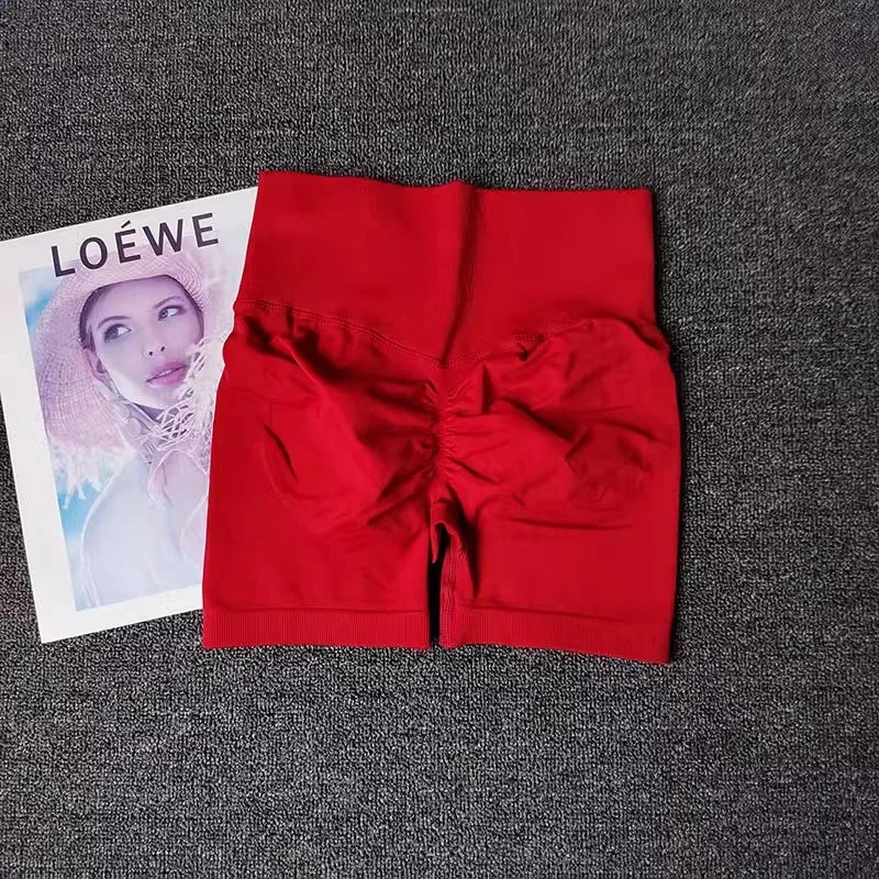 Summer High-Waist Women's Yoga Shorts Breathable Fitness Butt Lits