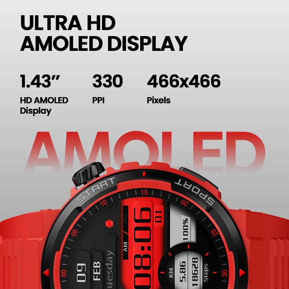 Zeblaze Ares 3 Plus Smartwatch – 1.43" HD AMOLED