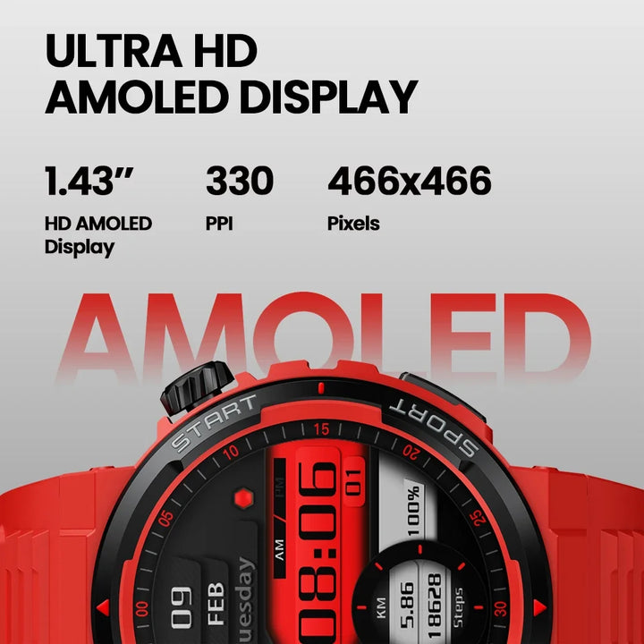 Zeblaze Ares 3 Plus Smartwatch – 1.43" HD AMOLED