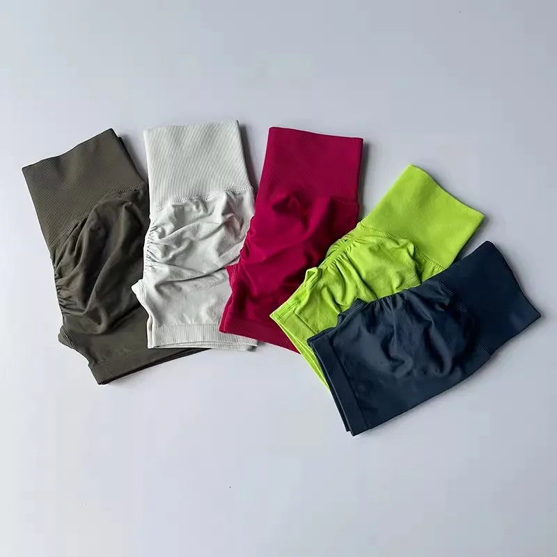 Summer High-Waist Women's Yoga Shorts Breathable Fitness Butt Lits