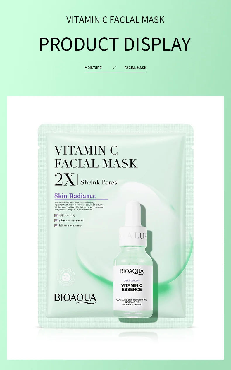 20pcs BIOAQUA Centella Collagen Face Masks