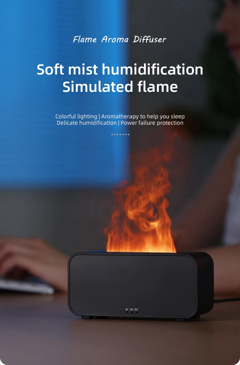 Mini Aromatherapy Flame Simulation Humidifier