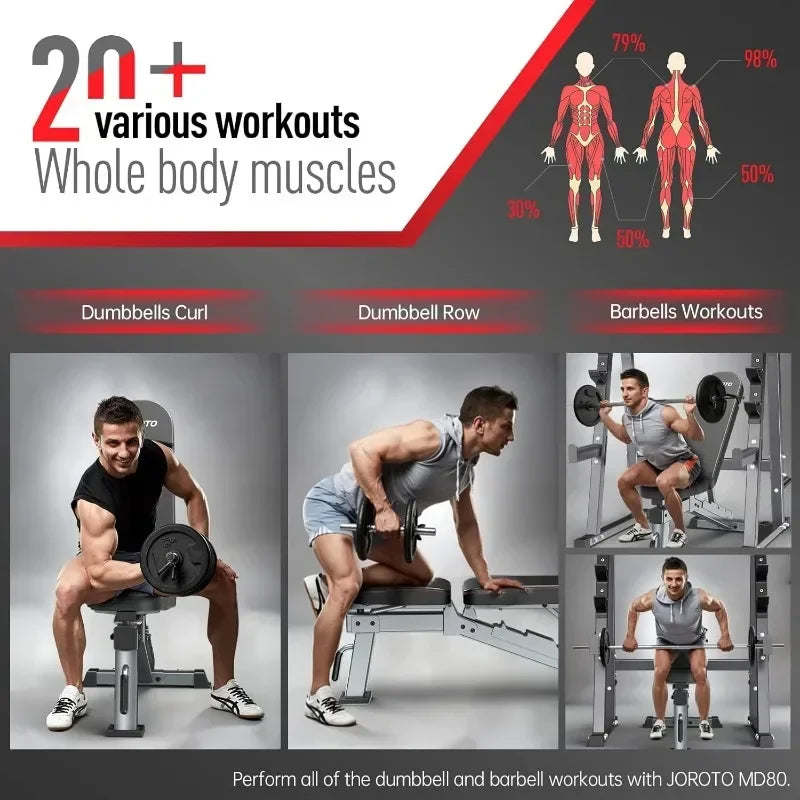 JOROTO Adjustable Foldable Weight Bench