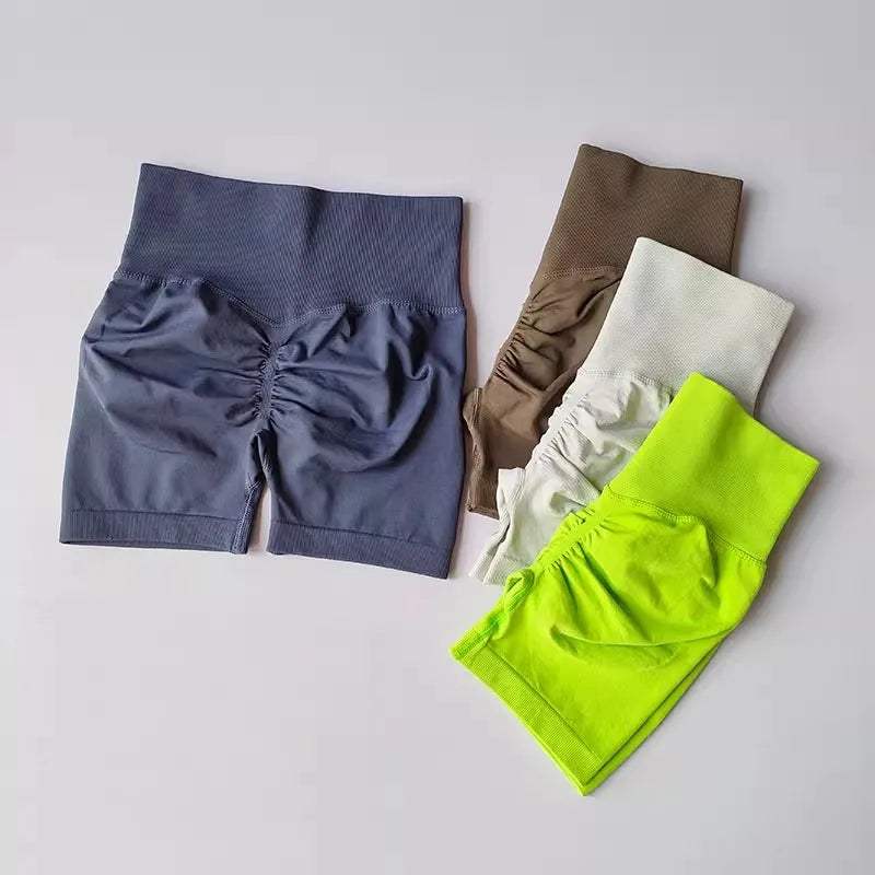 Summer High-Waist Women's Yoga Shorts Breathable Fitness Butt Lits