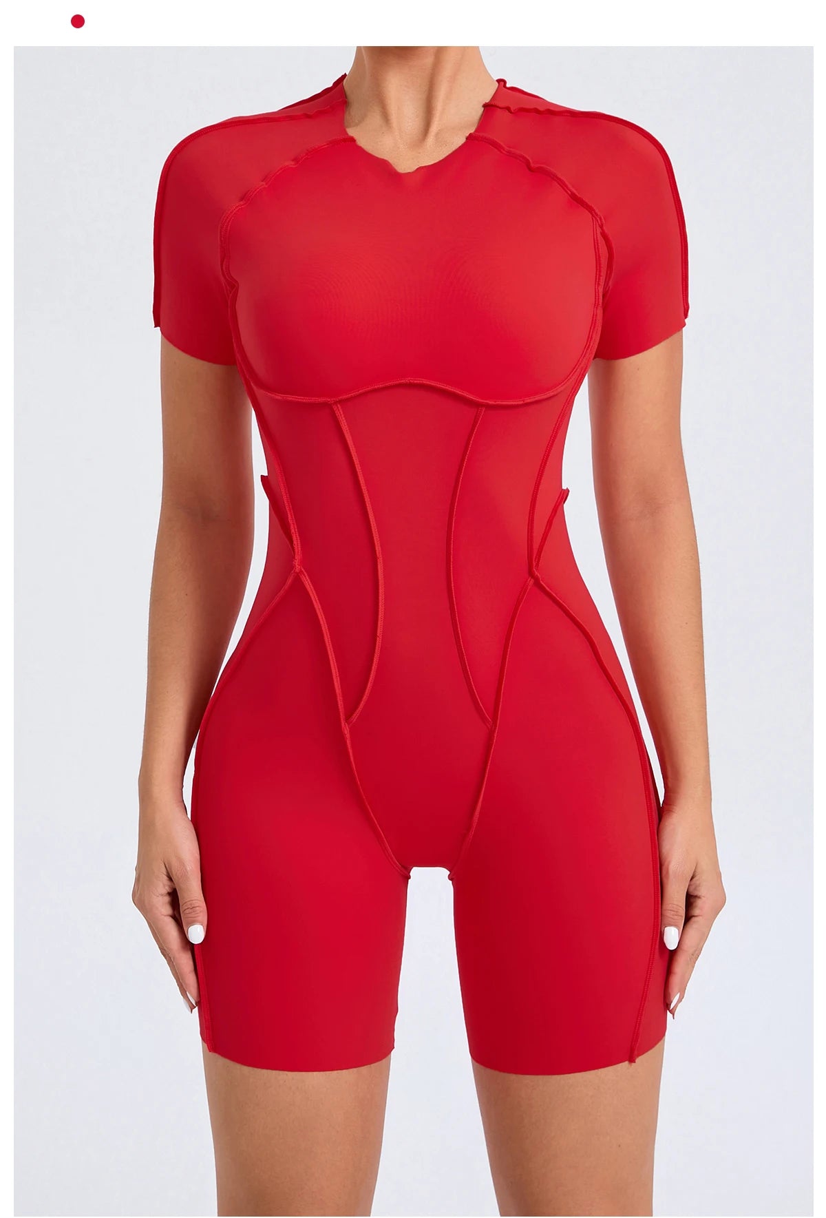 Women's Backless Scrunch Yoga Jumpsuit – Short Fitness Romper Sportswear