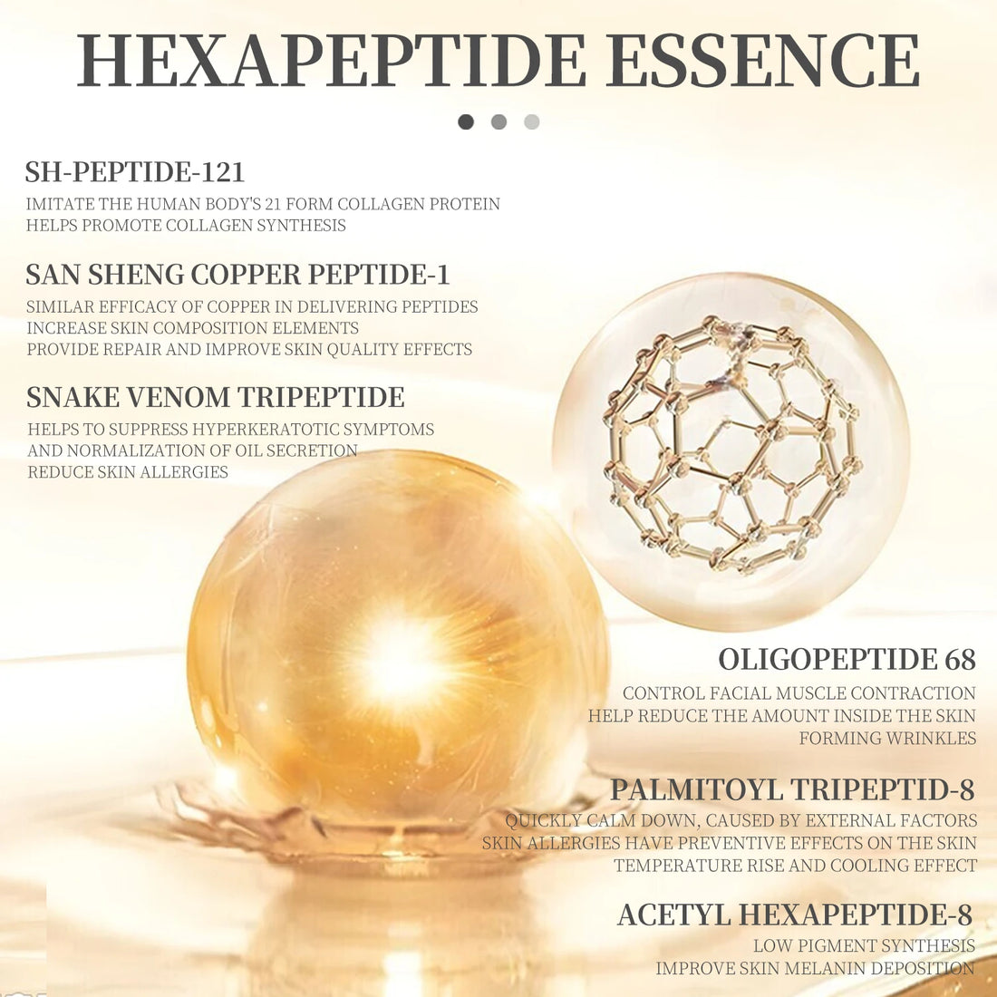 6-Piece Peptide Essence Facial Skin Care Set