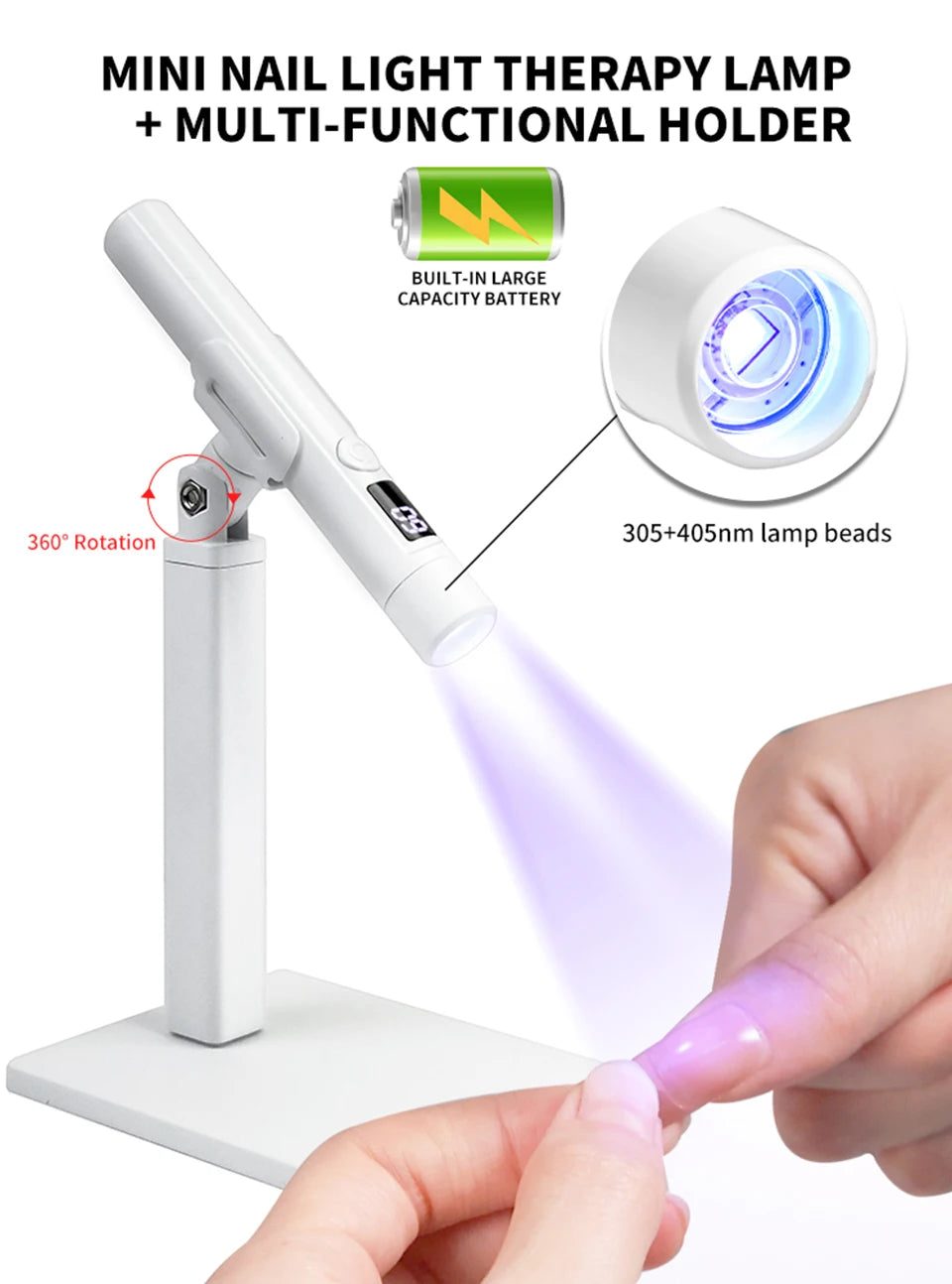 Rechargeable Professional UV LED Nail Lamp with Display