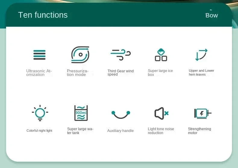 Portable Desktop Air Conditioner Fan – Personal Cooling Mini AC with Humidifier