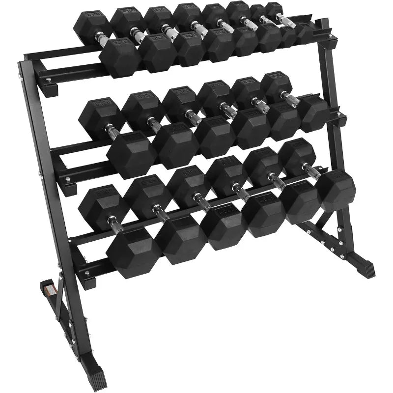 Premium Rubber Coated Hex Dumbbell Set