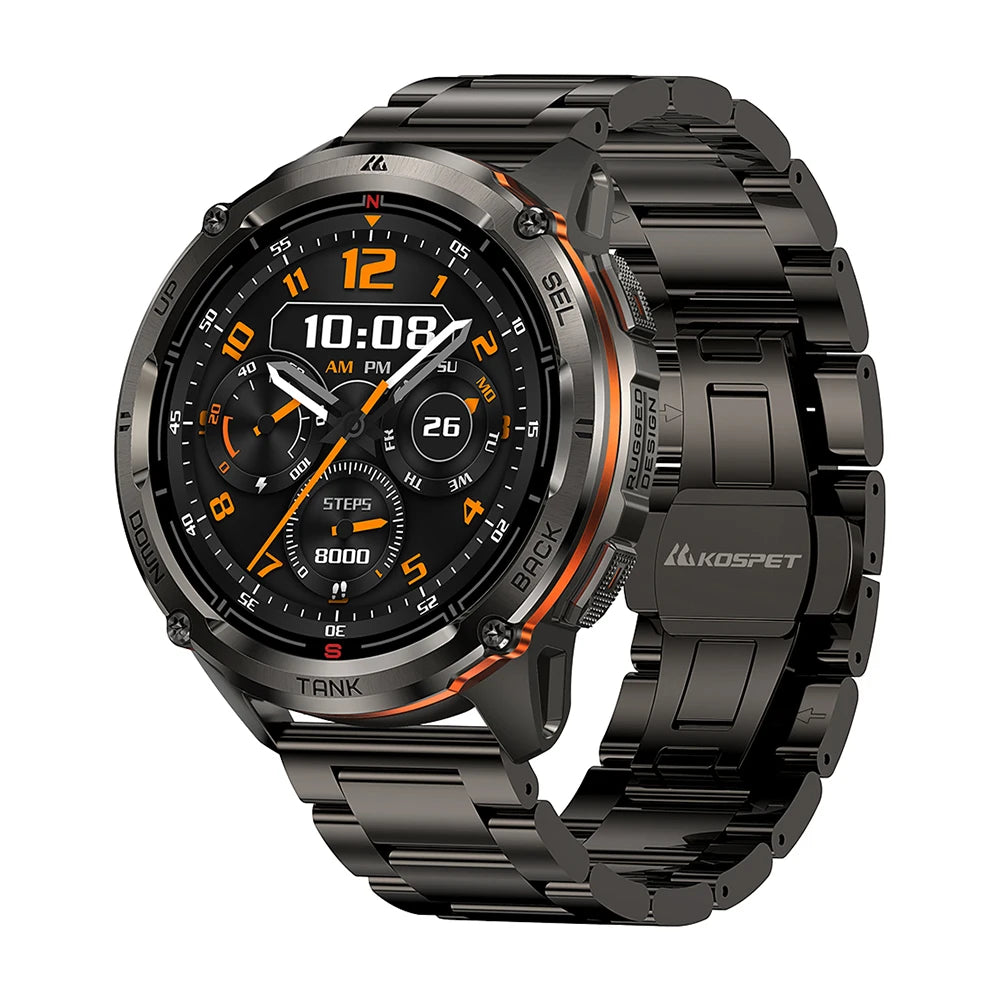 KOSPET TANK T3 Ultra 2 Smartwatch – GPS, AMOLED, Waterproof, 60-Day Battery