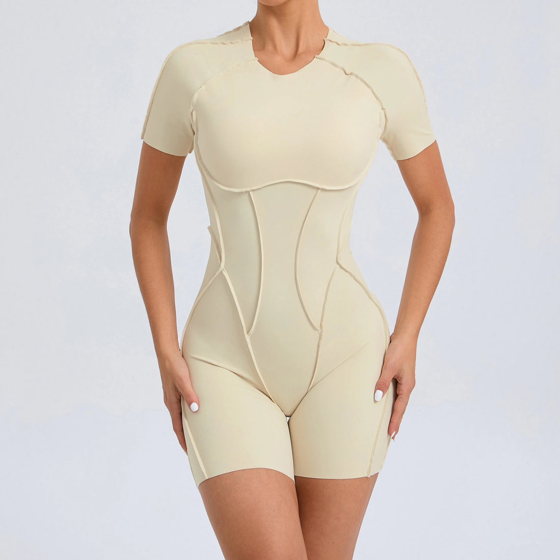 Women’s Backless Fitness Jumpsuit – Scrunch Booty Workout Romper