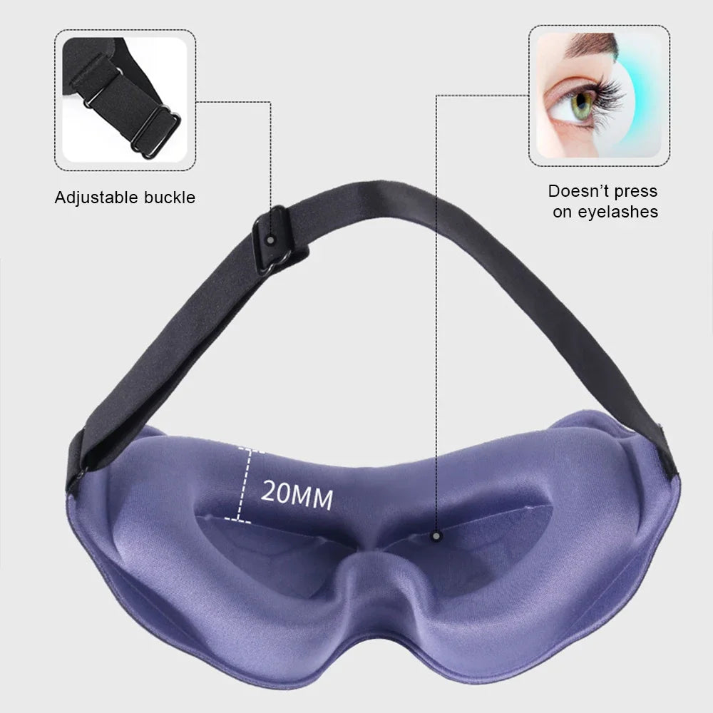 3D Sleep Mask – Soft Padded Light-Blocking Eye Shade