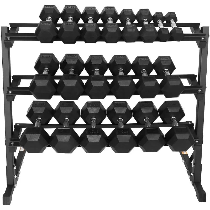 Premium Rubber Coated Hex Dumbbell Set
