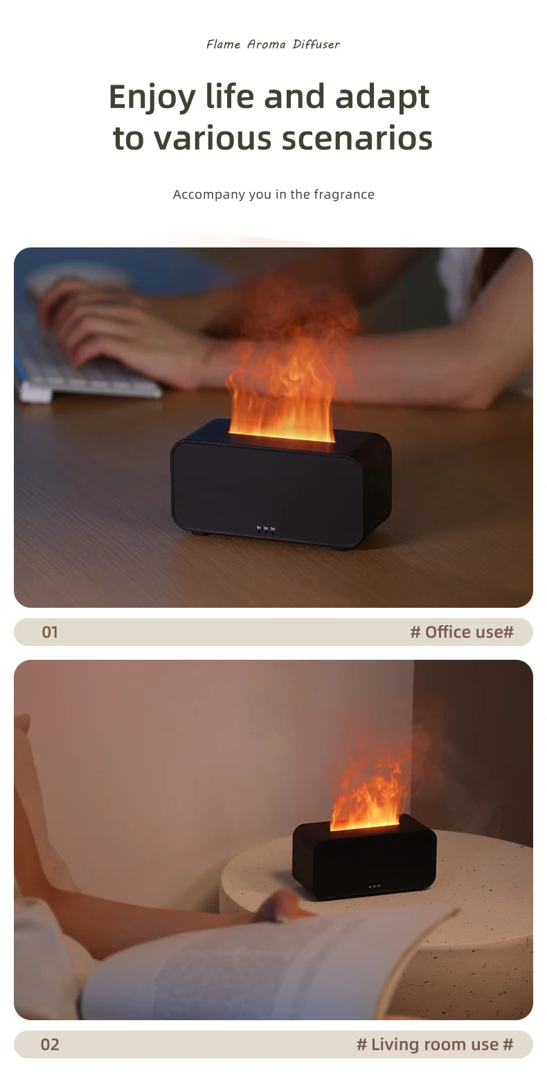 Mini Aromatherapy Flame Simulation Humidifier
