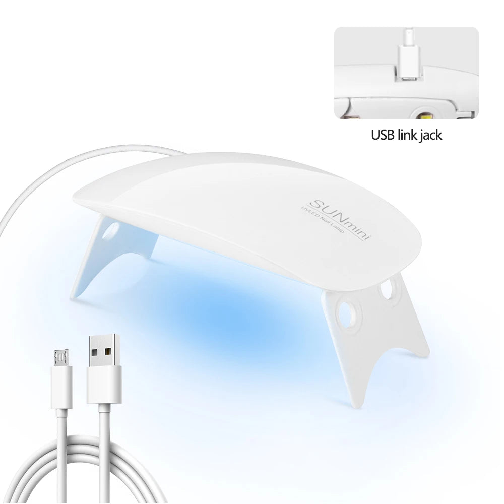 Foldable 6W UV LED Nail Lamp – Quick-Dry Gel Polish Manicure Tool