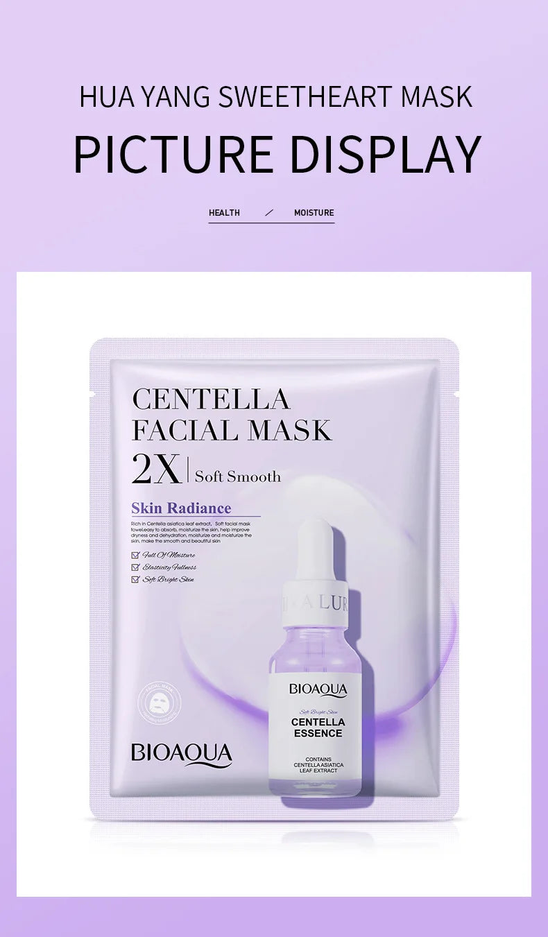20pcs BIOAQUA Centella Collagen Face Masks