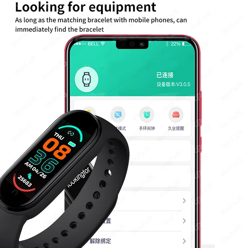 M6 Smart Watch – Fitness Tracker, Heart Rate & Blood Pressure Monitor