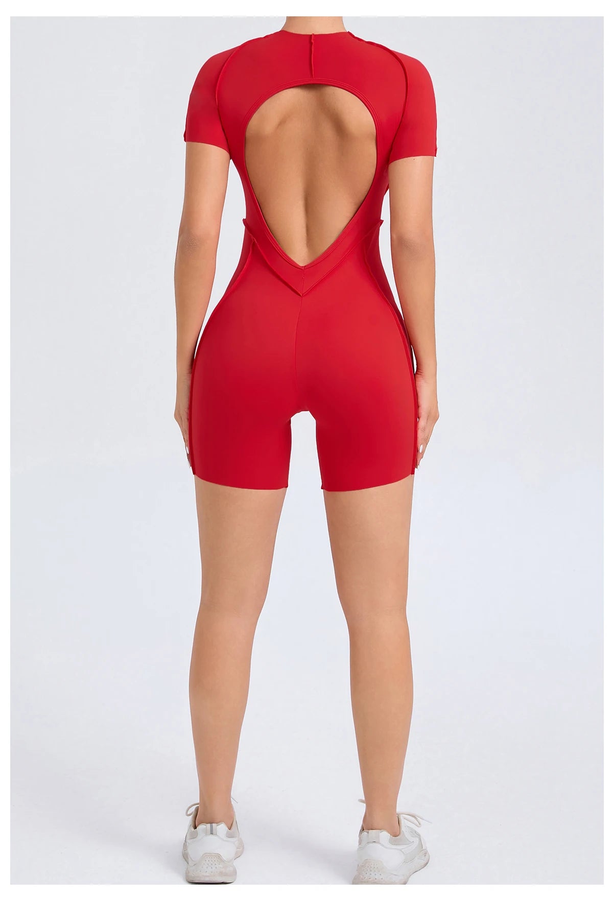 Women’s Backless Fitness Jumpsuit – Scrunch Booty Workout Romper