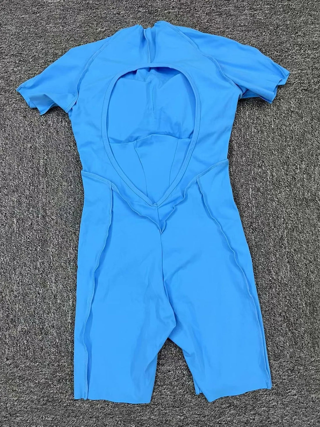 Women’s Backless Fitness Jumpsuit – Scrunch Booty Workout Romper