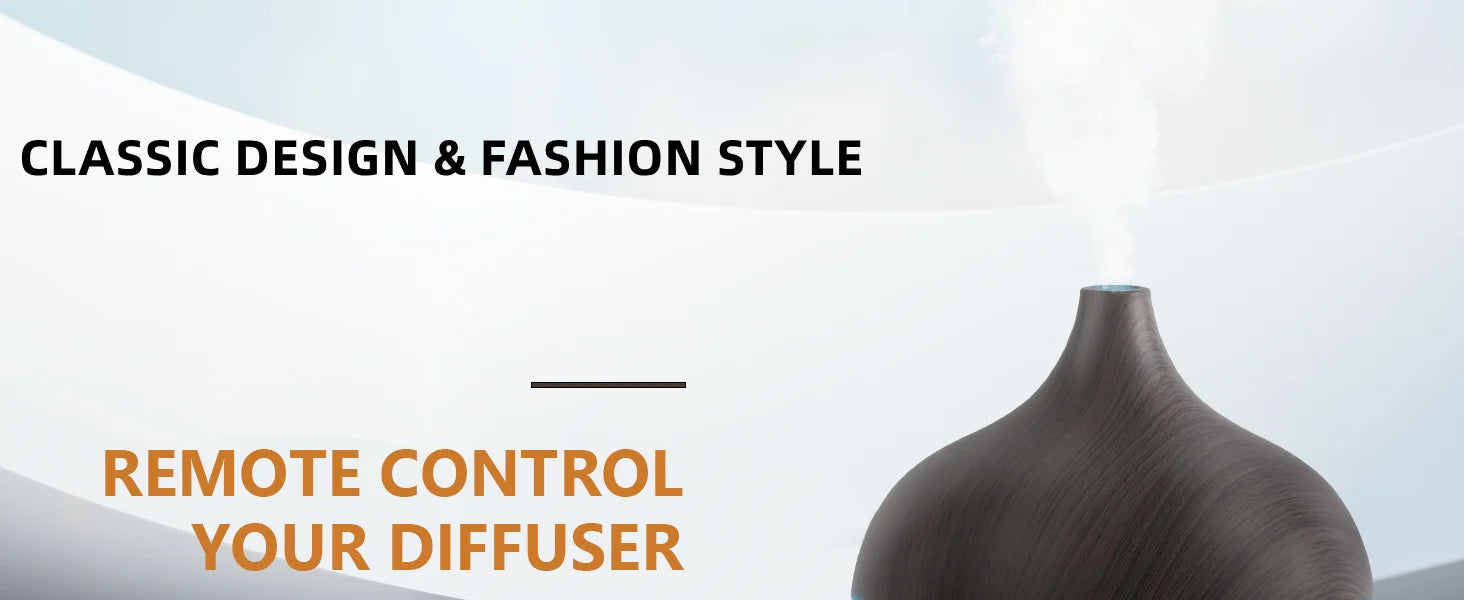 550ml Wood Grain USB Essential Oil Diffuser