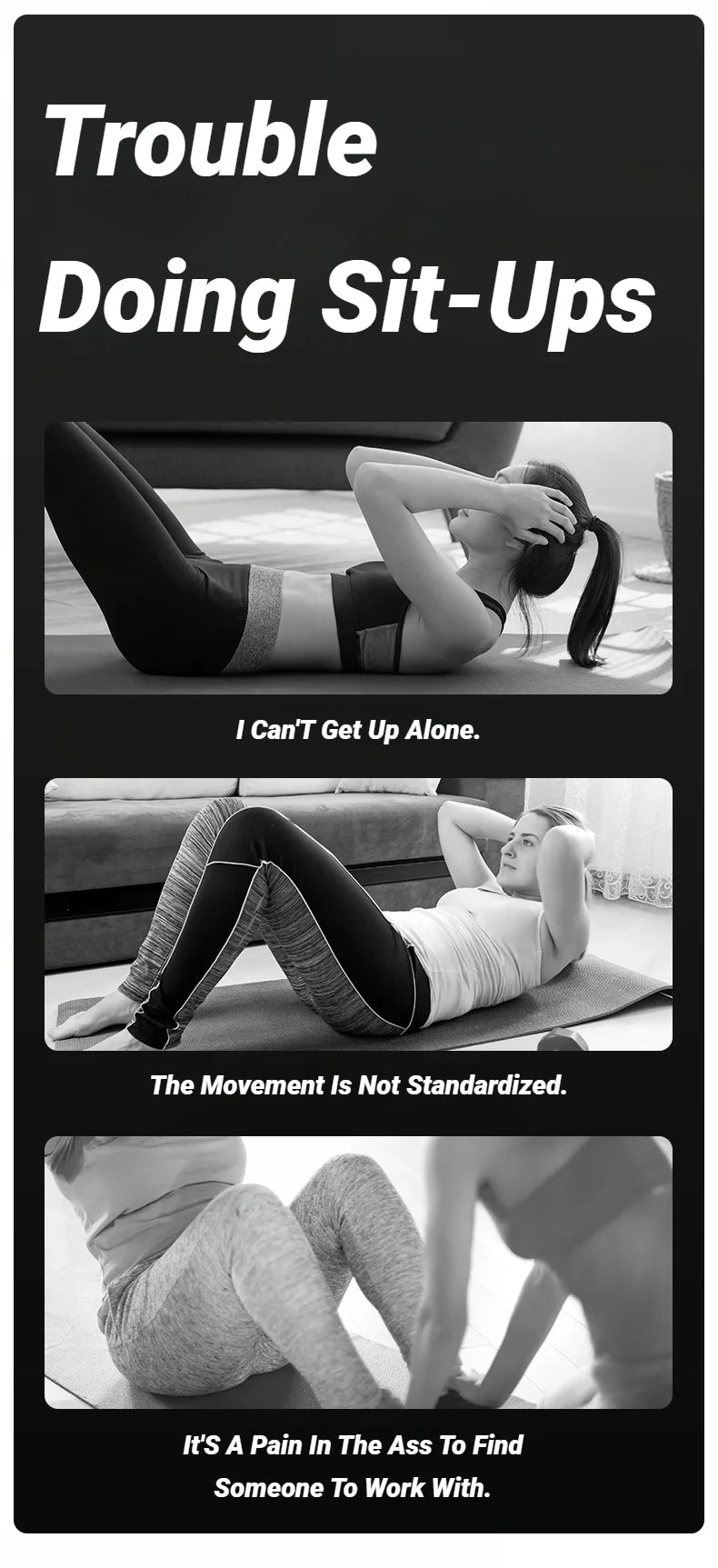 Adjustable Sit-Up Bar with Suction Base