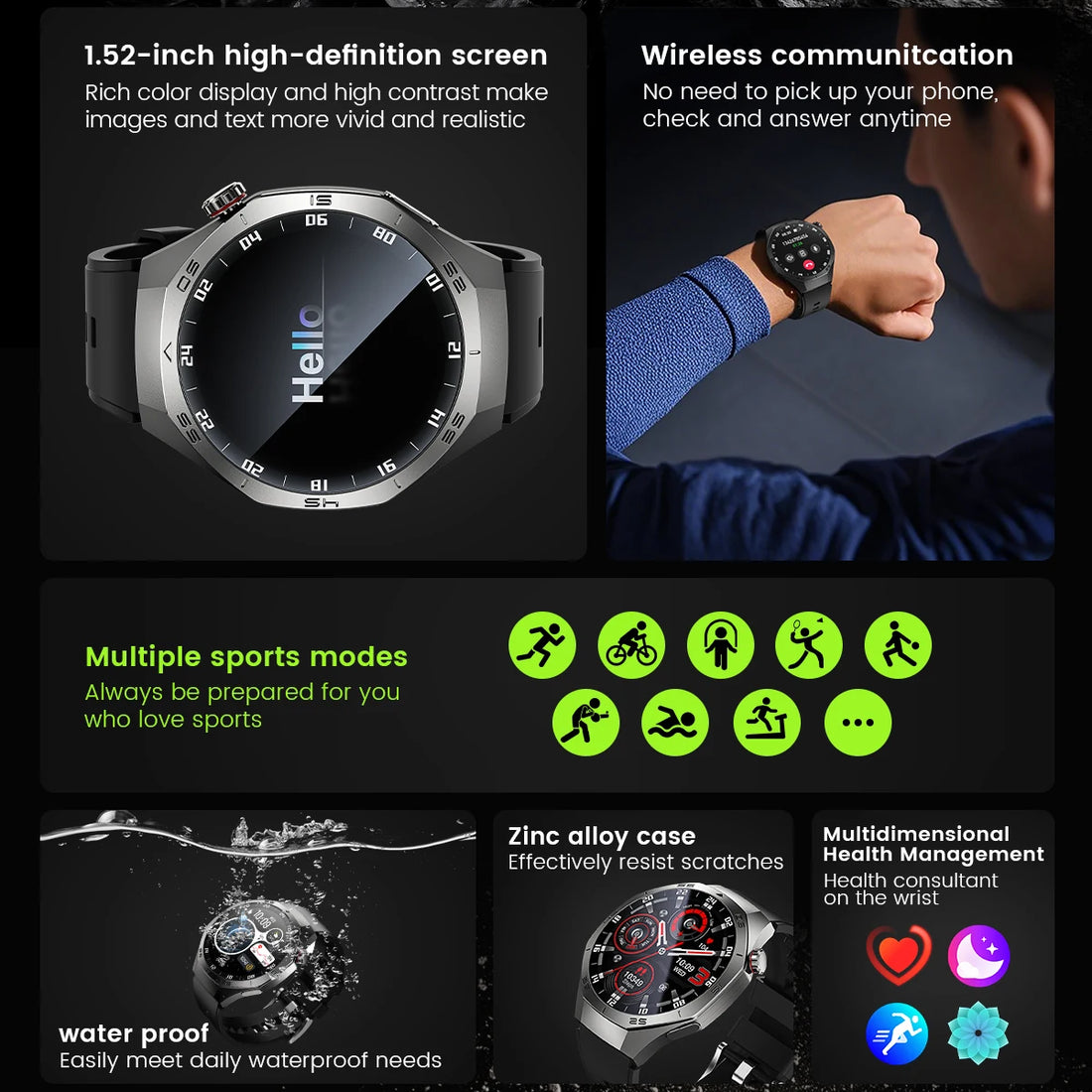 Huawei GT5 Pro Smartwatch – AMOLED, GPS, Heart Rate & Bluetooth Calling