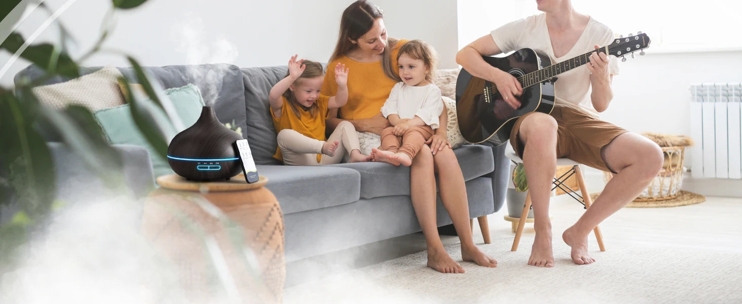 550ml Wood Grain USB Essential Oil Diffuser