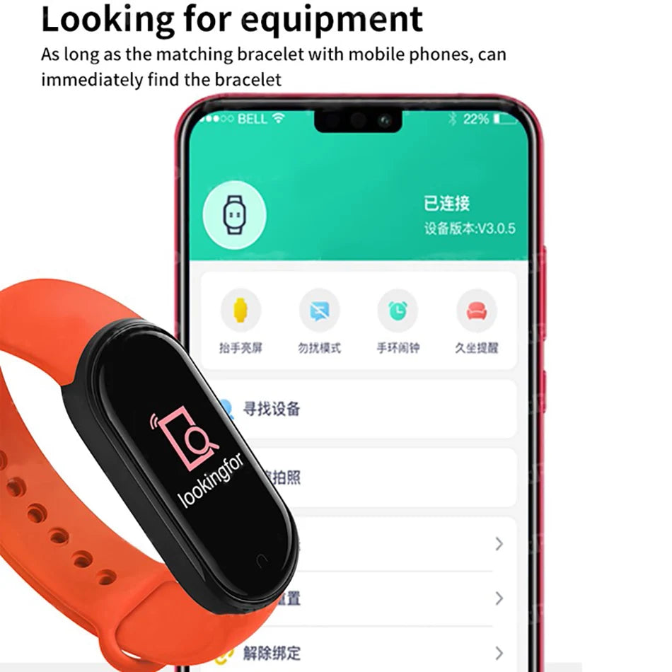 M6 Smart Watch – Fitness Tracker, Heart Rate & Blood Pressure Monitor