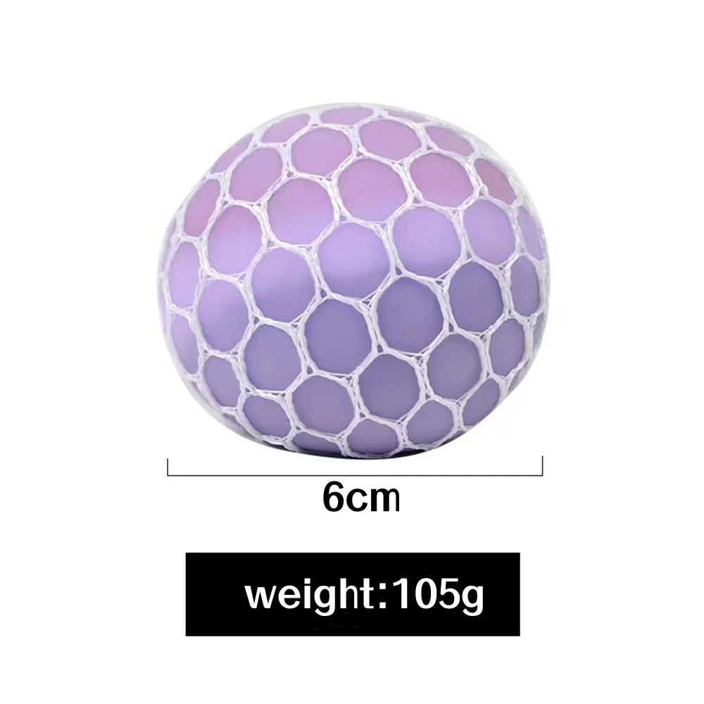 Colorful Mesh Grape Squeeze Stress Balls