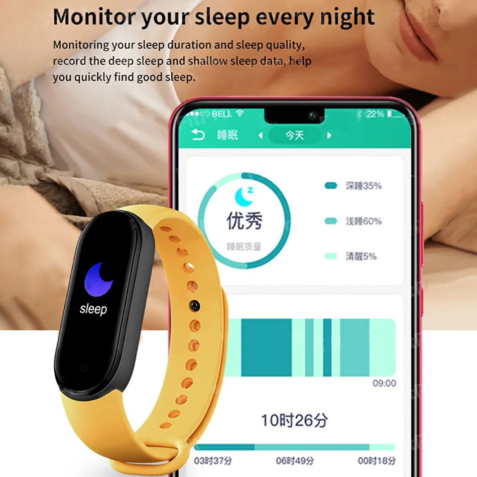 M6 Smart Watch – Fitness Tracker, Heart Rate & Blood Pressure Monitor