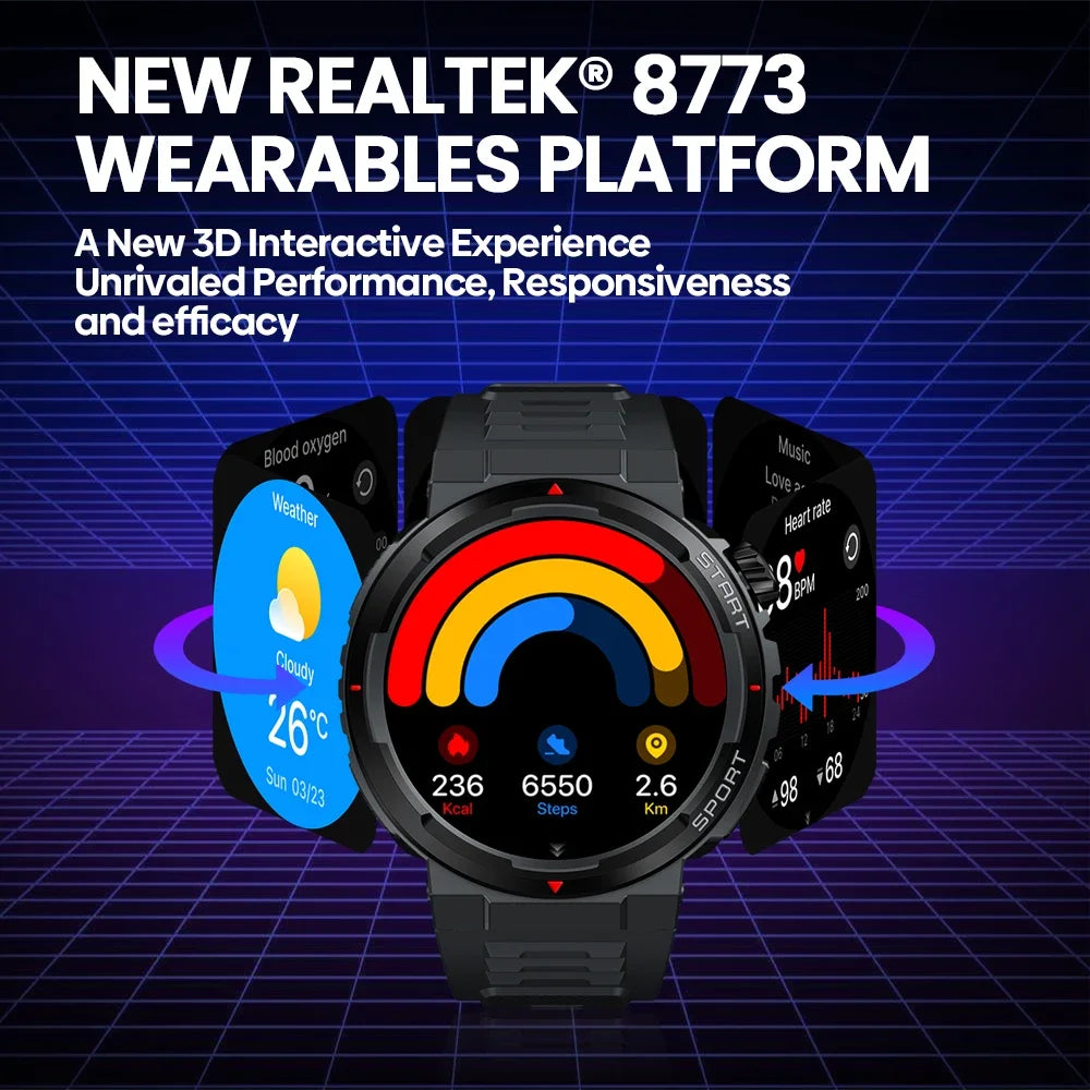 Zeblaze Ares 3 Plus Smartwatch – 1.43" HD AMOLED