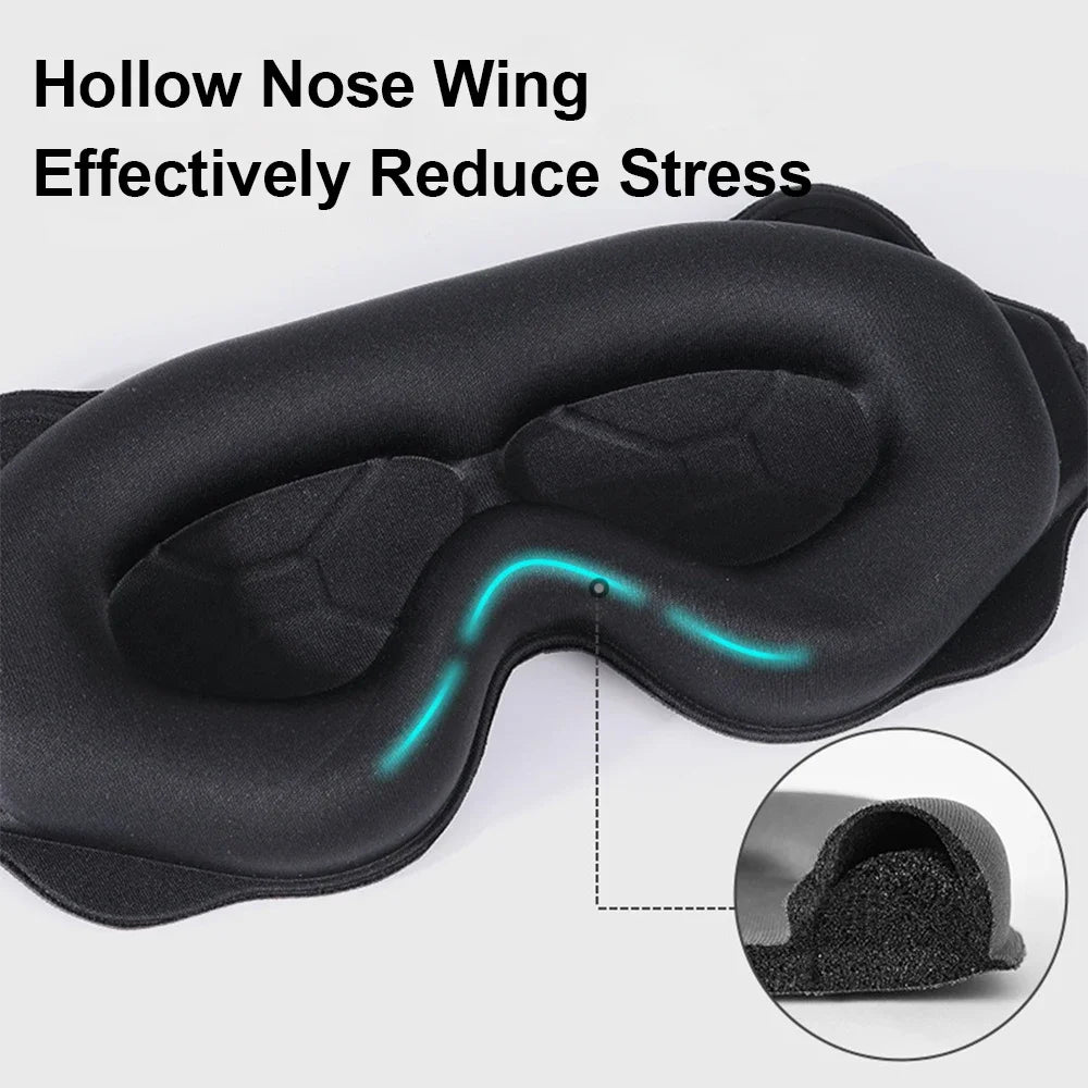 3D Sleep Mask – Soft Padded Light-Blocking Eye Shade