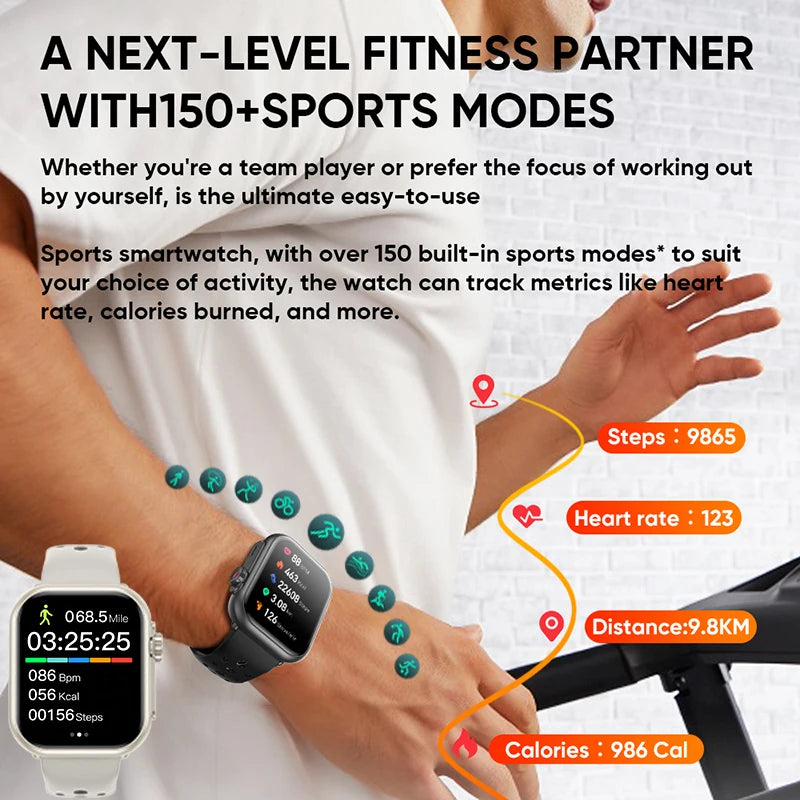 Watch Ultra 2 SE Smartwatch – 1000mAh, AMOLED, GPS, Bluetooth Call, Waterproof